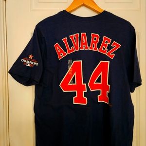 Houston Astros Alvarez 2022 World Series Champions Nike Men's Large T-shirt NWT